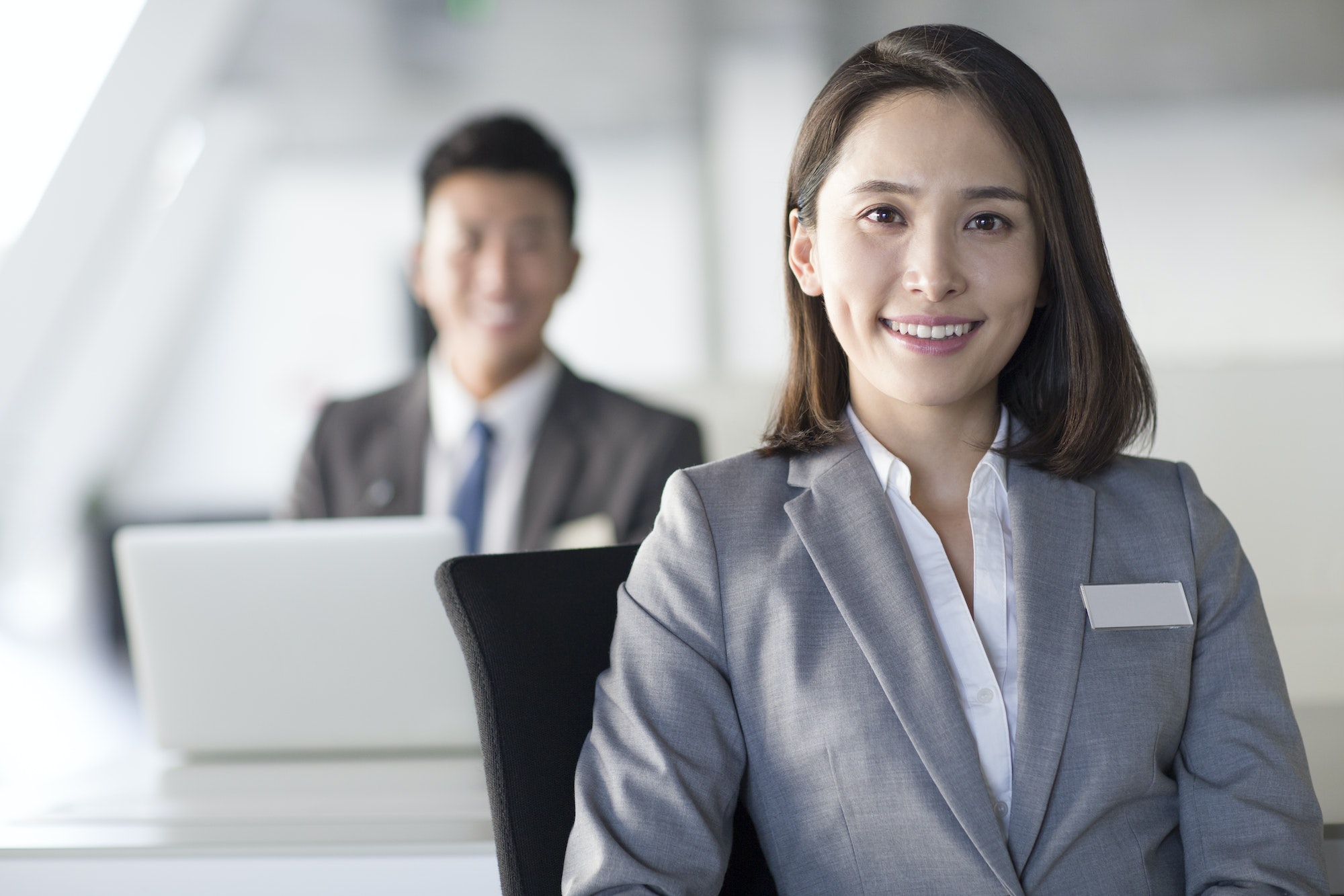 Business person sitting in office