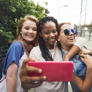 Friends taking a selfie